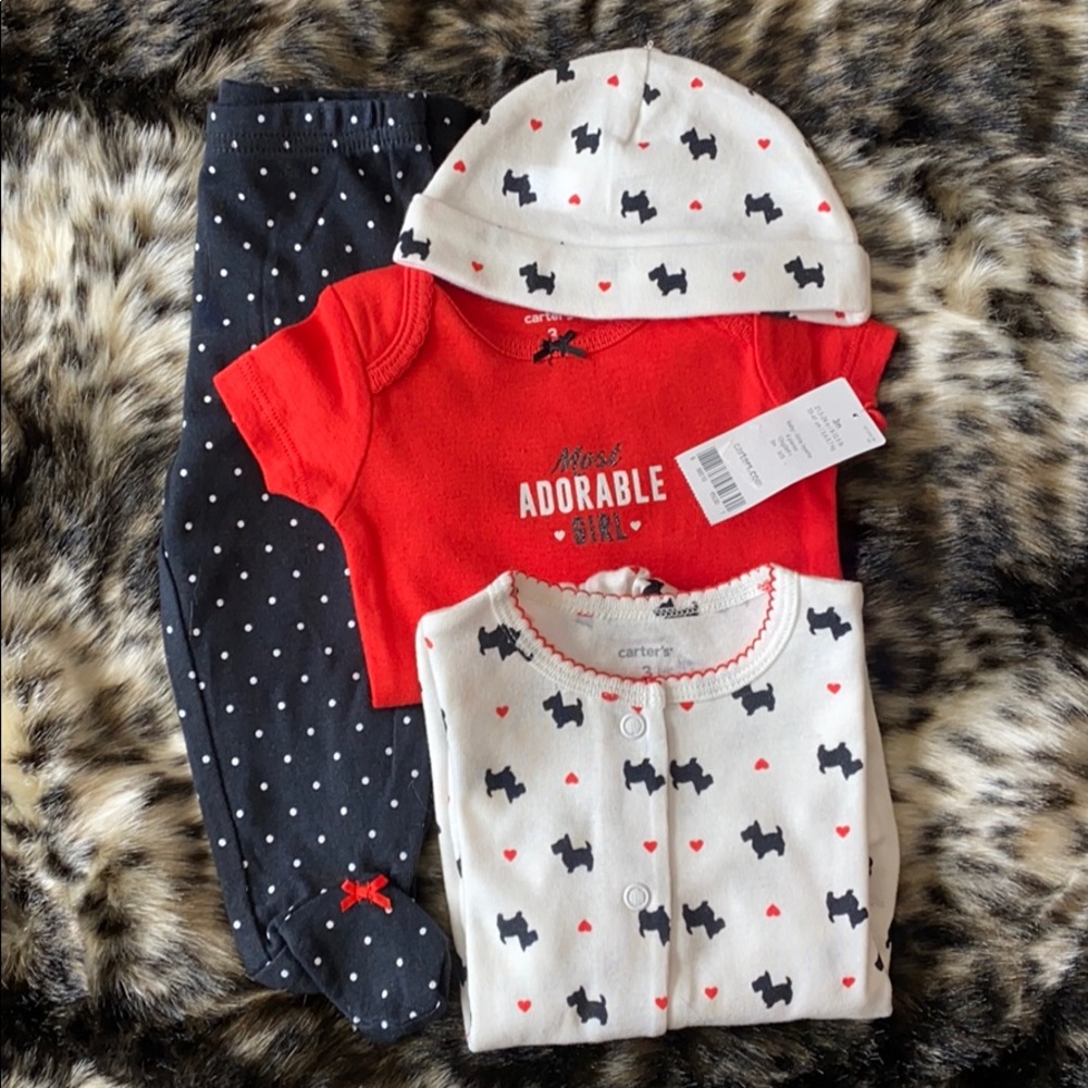 NWT! Carter’s Baby Girl 4 pc Set (3 mo)